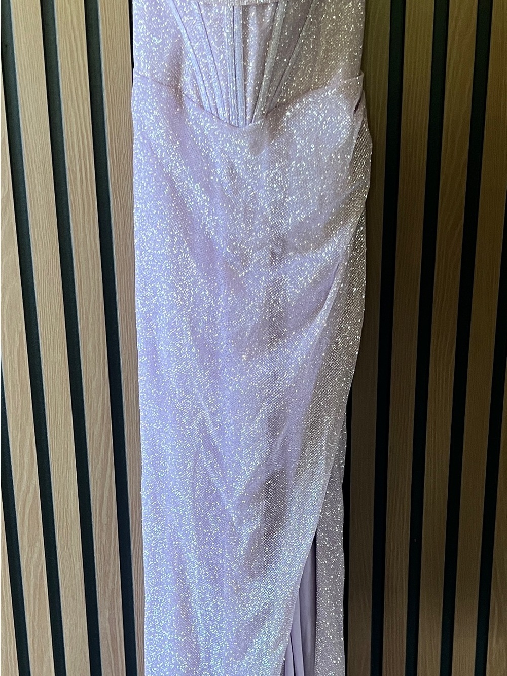 Glitter Lilac Sequin Prom Gown - Elegant Floor-Length Dress